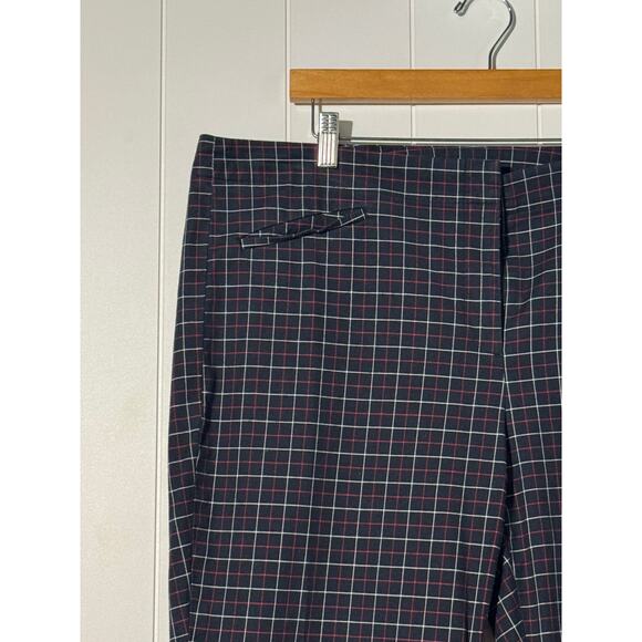 J.Jill Black Red Plaid Trousers Eclectic Grandpa Quiet Luxury Size 18 - Picture 9 of 11